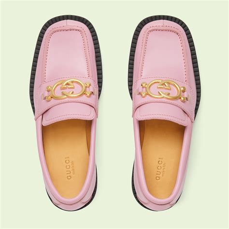 pink gucci loafers